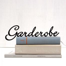 Holzwort Garderobe, silber