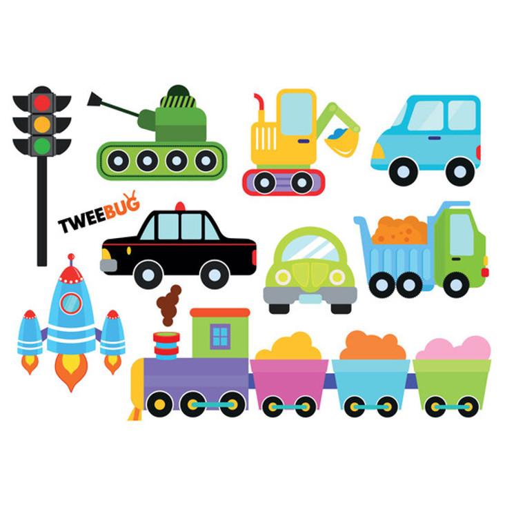Tweebug wassefester Sticker Train