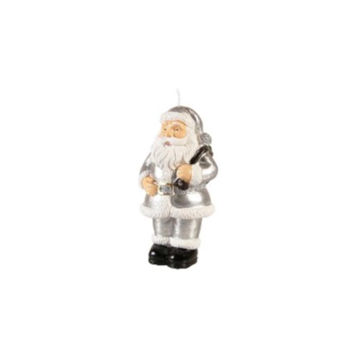 Kerze Samichlaus Silber