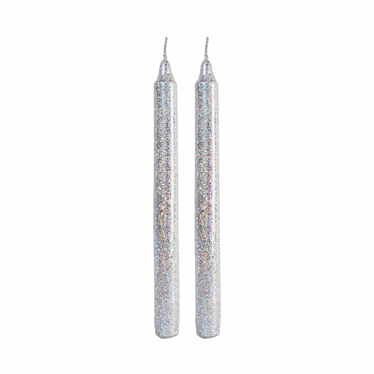 Glitzer Kerze 2er Set