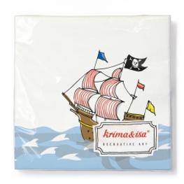 Servietten Piratenschiff
