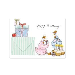 Briefchenkarte Geschenkehuhn
