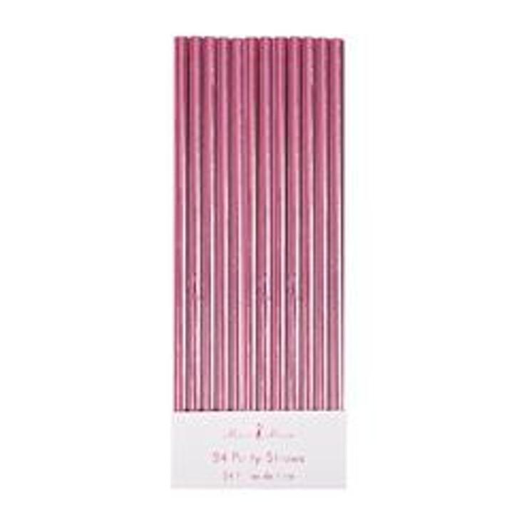 Papierstrohhalm Pink