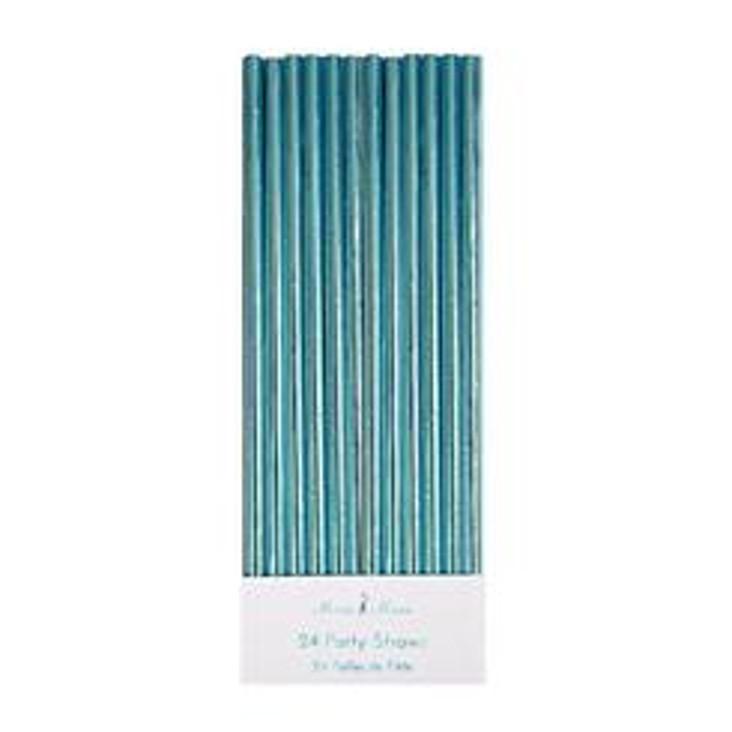 Papierstrohhalm Blau
