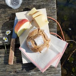 Lunch-Kit Brotbrett mit Leinenserviette