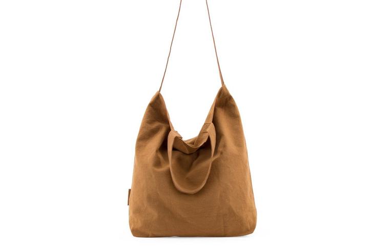 Shopper Leinen-Stoff Caramel Fudge