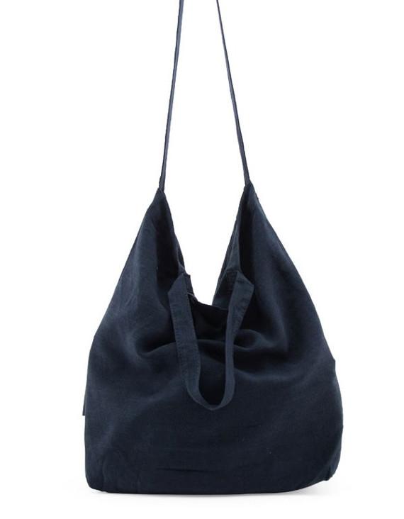 Shopper Leinen-Stoff Midnight Blue
