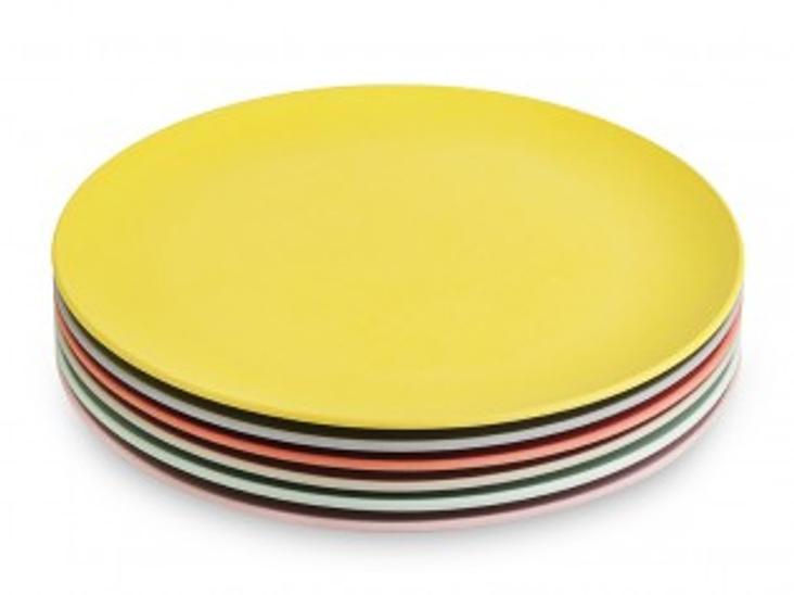 6er Set Bambus Teller S Pastell