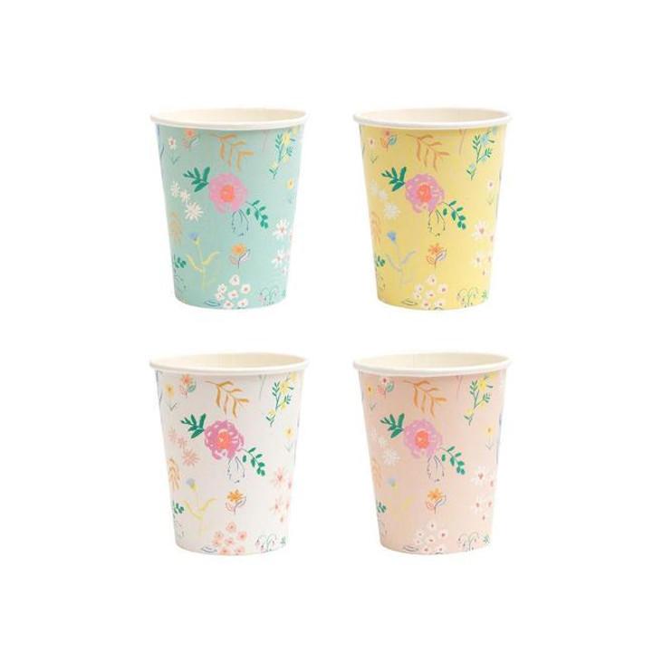 Hochwertige Papierbecher Wildblumen von Meri Meri
