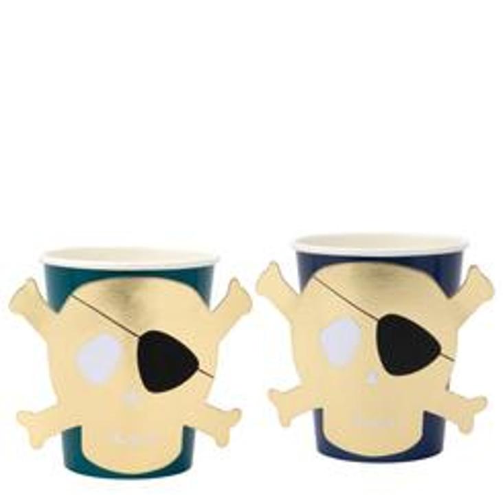 Hochwertige Papierbecher Pirates von Meri Meri