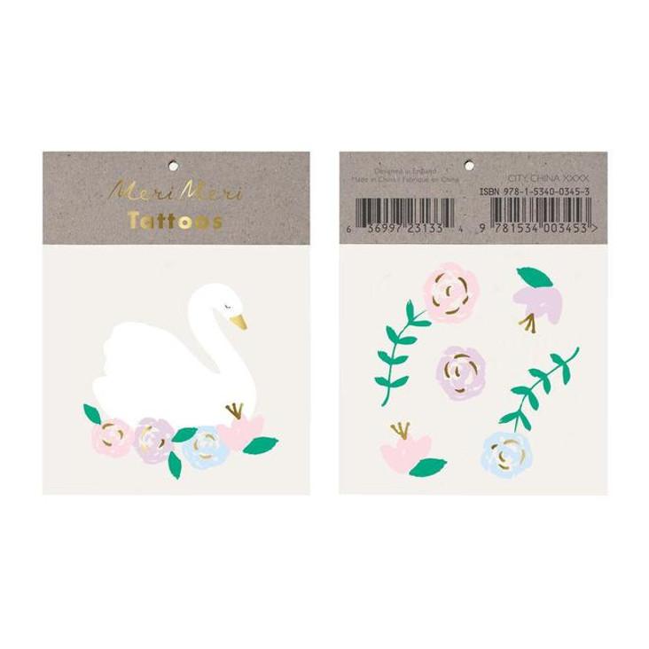 Tattoos Floral Swan