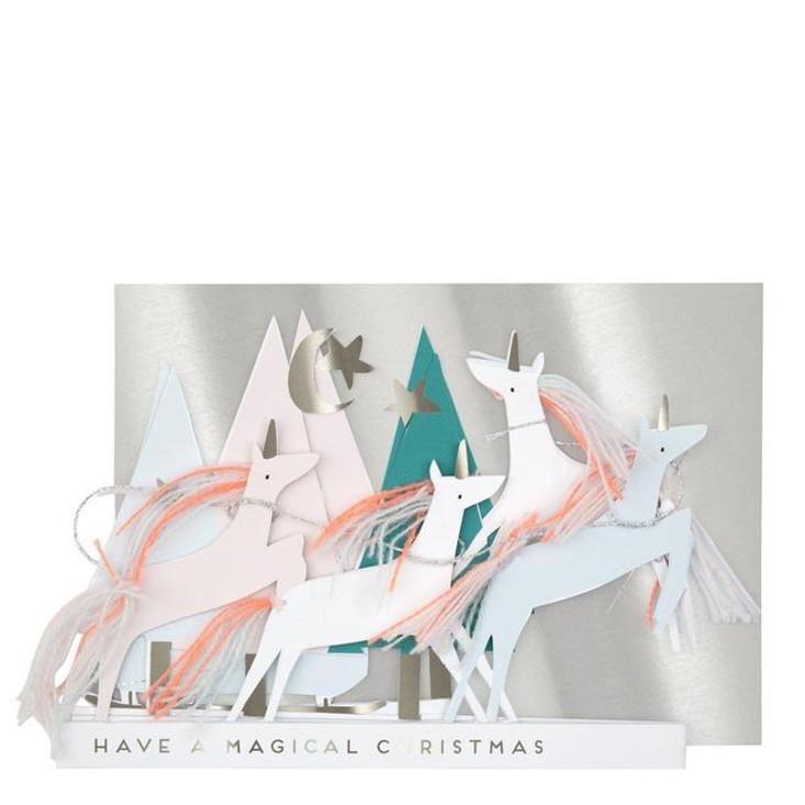 Karte Einhorn Weihnachten