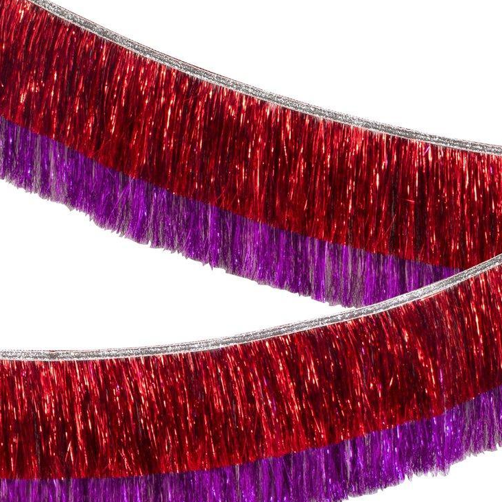 Red & Pink Tassel Girlande von Meri Meri