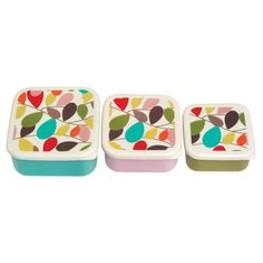 3er Set Lunchbox Vintage Ivy