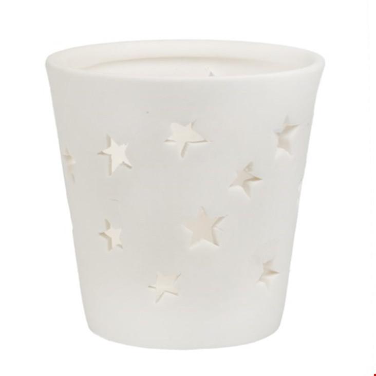 Teelichthalter Keramik Stars