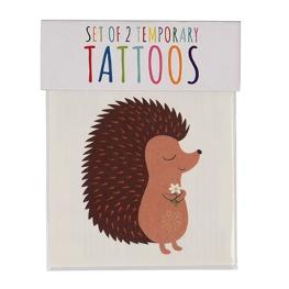 Tattoo Igel und Fuchs, 2er Set