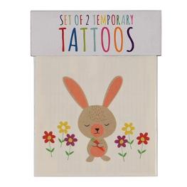 Tattoo Vogel und Hase, 2er Set