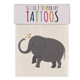 Tattoo Elefant und Walfisch, 2er Set