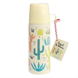 Thermosflasche mit Becher Kaktus in Wüste