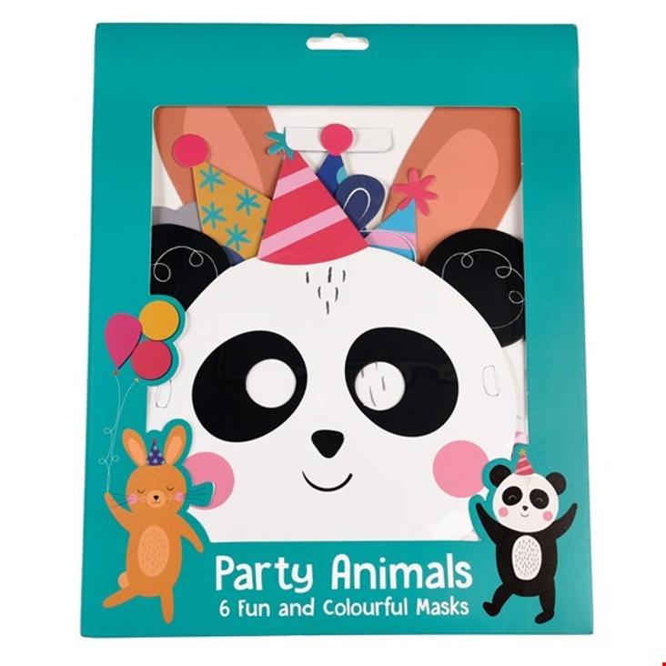 PARTY TIERGESICHTSMASKEN (6er PACK)