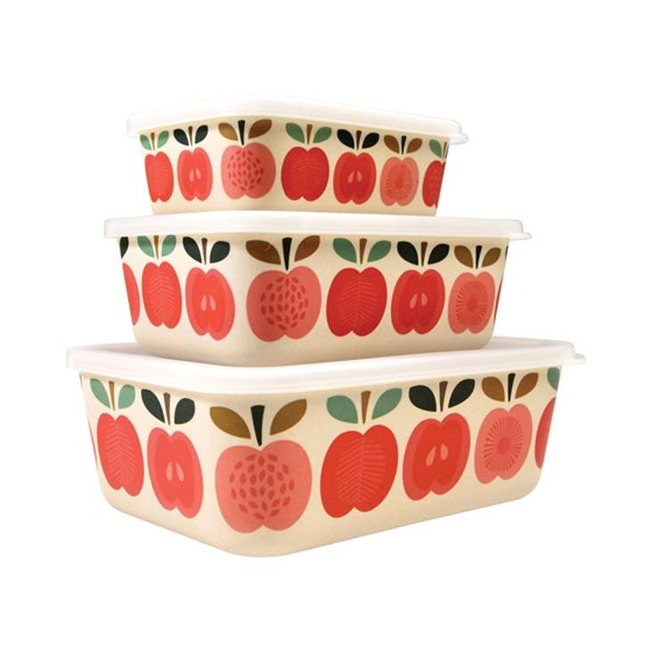 Aufbewahrungsdosen 3er Vintage Apfel