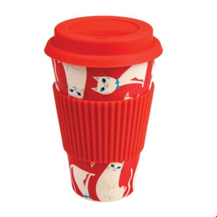 Bambusfaser Coffee to go White Cat
