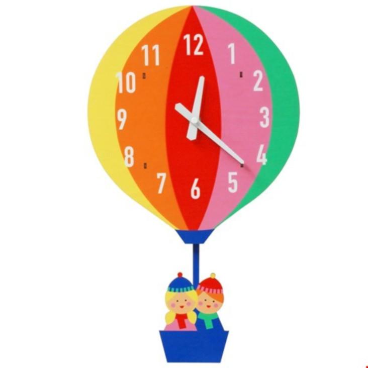 HÖLZERNE WANDUHR HEISSLUFTBALLON