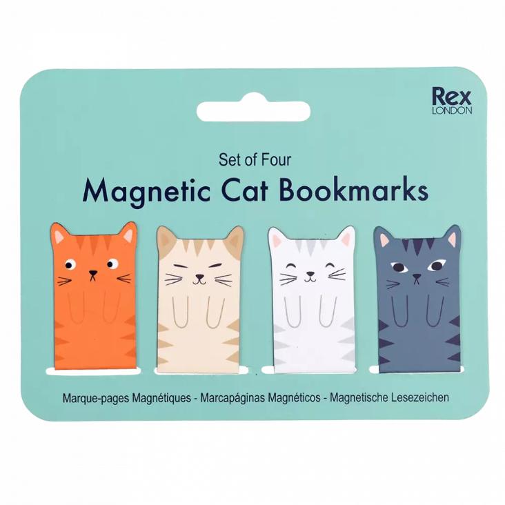 Magnetische Lesezeichen Katzen 4er-Set