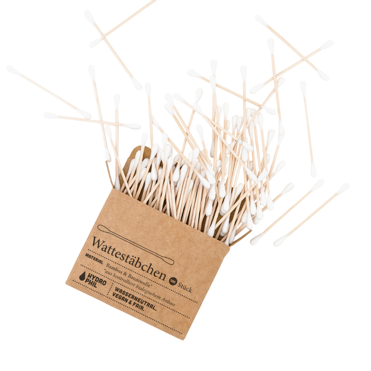 Wattestäbchen aus Bambus & Bio-Baumwolle