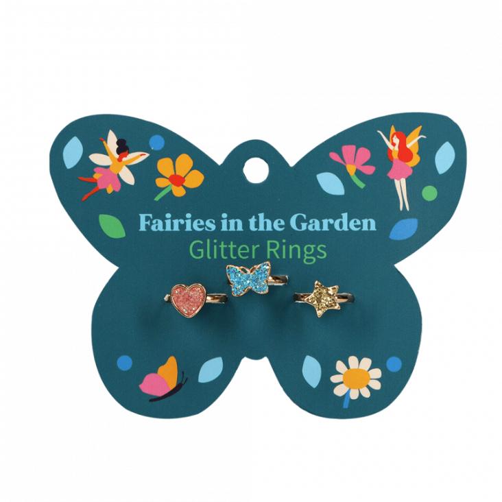 Glitzerringe 3er-Set - Fairies in the Garden