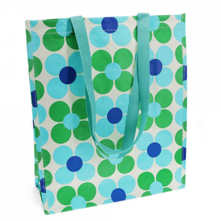 Einkaufstasche - Blue and green Daisy