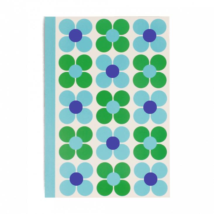 Notizbuch A5 - Blue and green Daisy