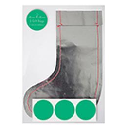 Geschenktüte Stiefel Silber