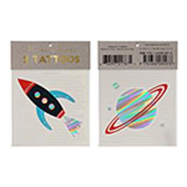 Tattoos Rakete und Planet