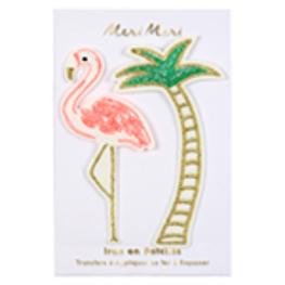 Aufbügelpatch Flamingo und Palme von Meri Meri