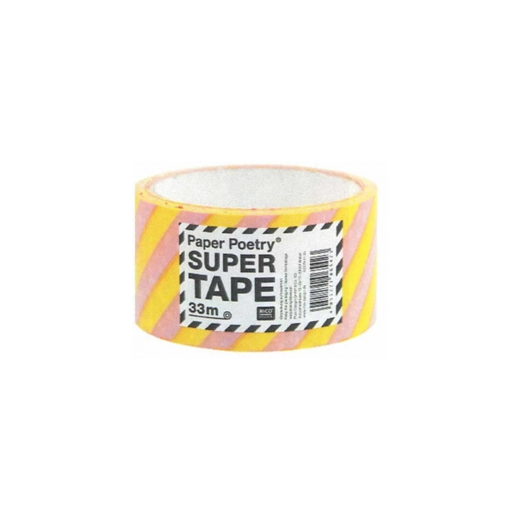 Paket-Klebeband gestreift pink gelb 33m