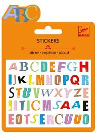 Mini-Sticker, Aufkleber Buchstaben