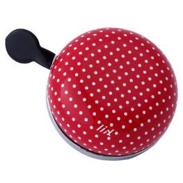 Fahrradklingel Ding Dong XL Bell Polka Dots rot