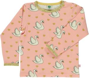 Sweat-Shirt mit Schwan und Goldglitzer