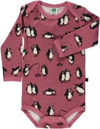 Body Wolle mit Pinguinen rosa
