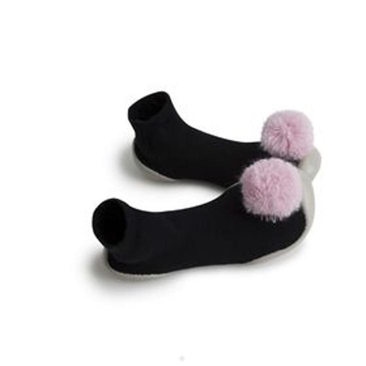 Collegién Finken Hausschuhe Pompons Rose