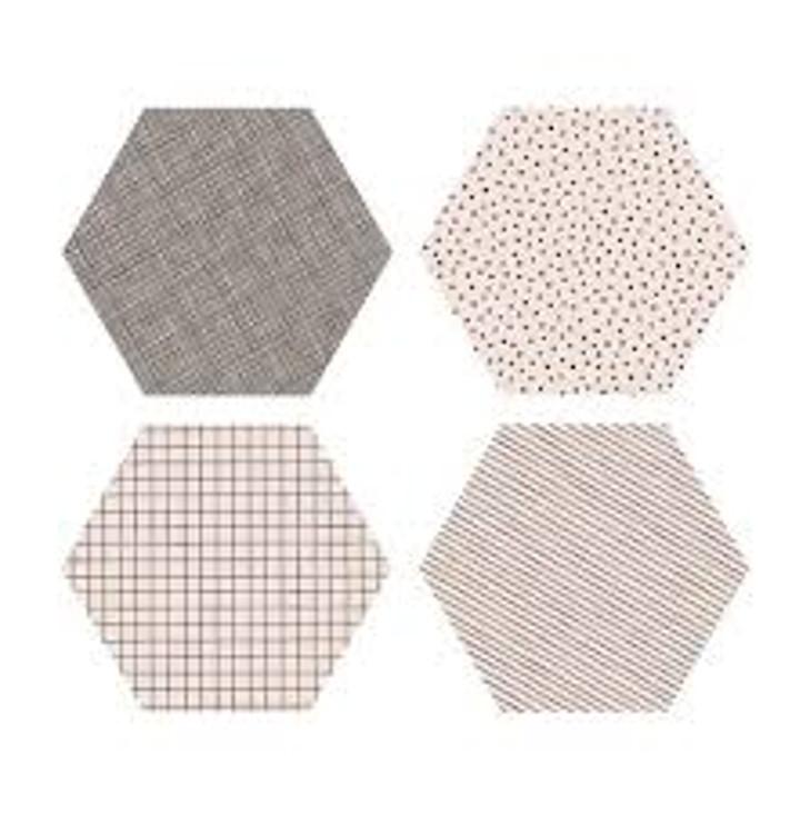 Silikon Polygon Glasuntersetzer Nude 4er Set