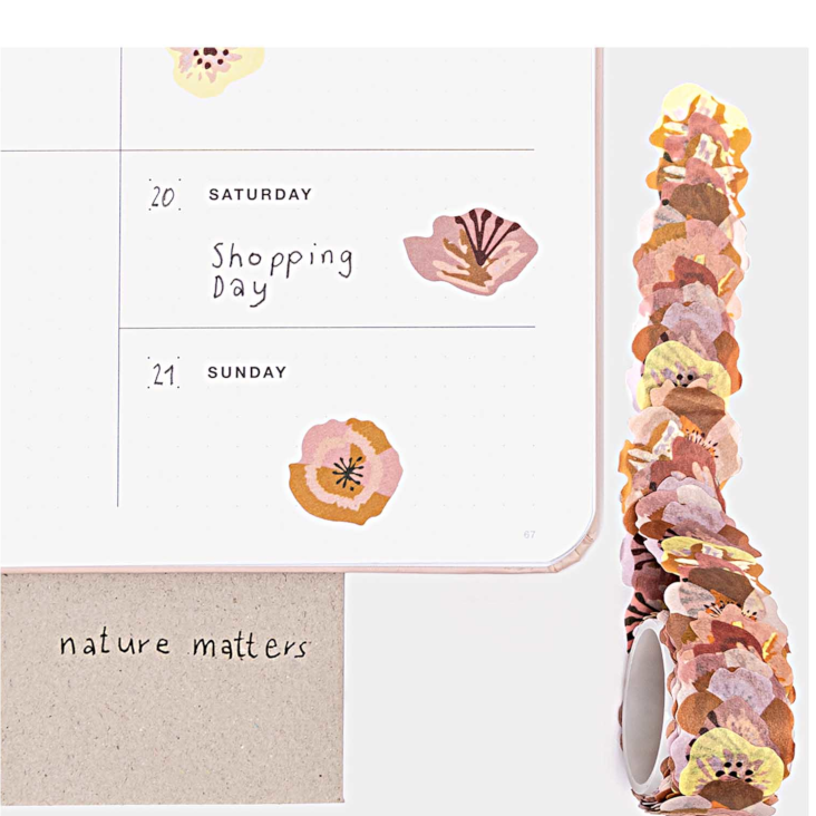 Washi-Sticker Natur Blume