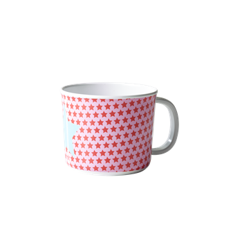 Baby Melamine Tasse with Star Print pink