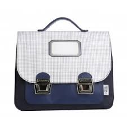 Retro blue Schulsack mittel