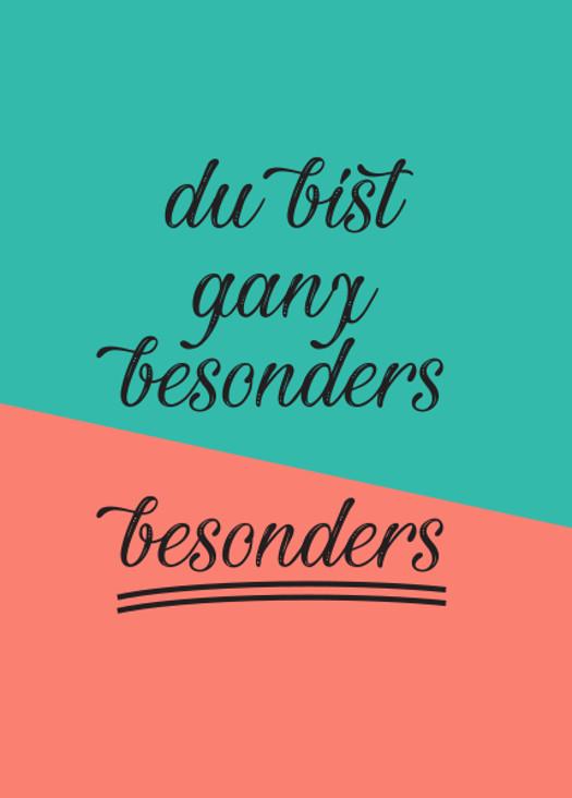 Postkarte besonders besonders