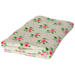 Badetuch mit Vintage Blumen Cream