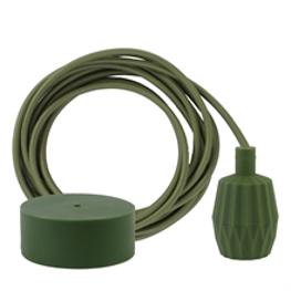 Lampenkabel mit Fassung und Deckenabdeckung Armygrün