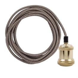 Lampenkabel zickzack gold mit Fassung gold