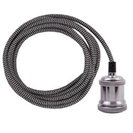 Lampenkabel mit Fassung silber